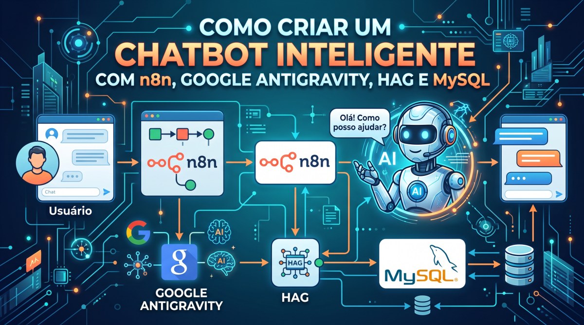 Como Criar um Chatbot Inteligente com n8n, Google Antigravity, HAG e MySQL