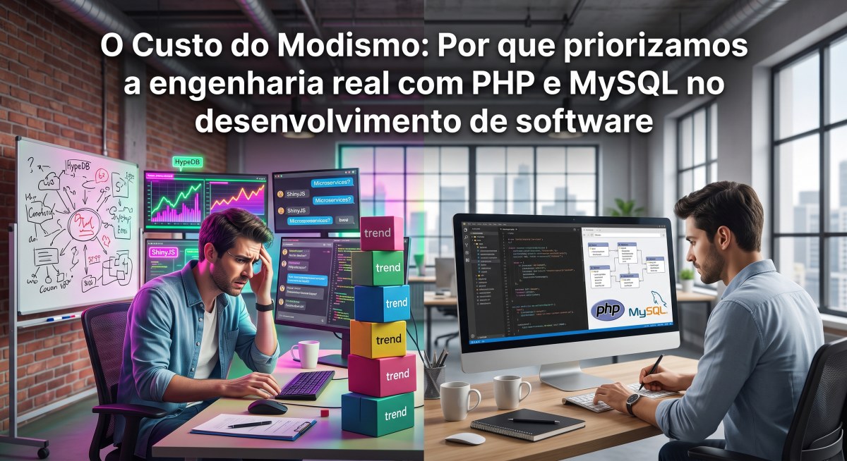 O Custo do Modismo: Por que priorizamos a engenharia real com PHP e MySQL no desenvolvimento de software